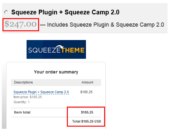 squeeze page coupon code
