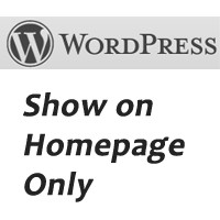 wordpress-show-on-homepage-only